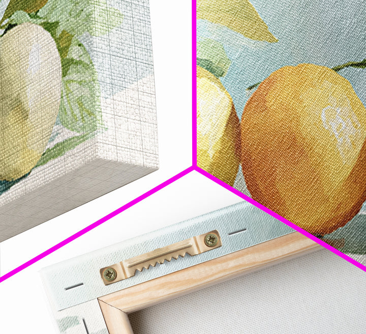 Fresh Citrus and Mint Still Life Framed Canvas Print, Dental Office Art, Unique Wall Art, Office Decor, Fine Art, Calm, DOA-2x1-3