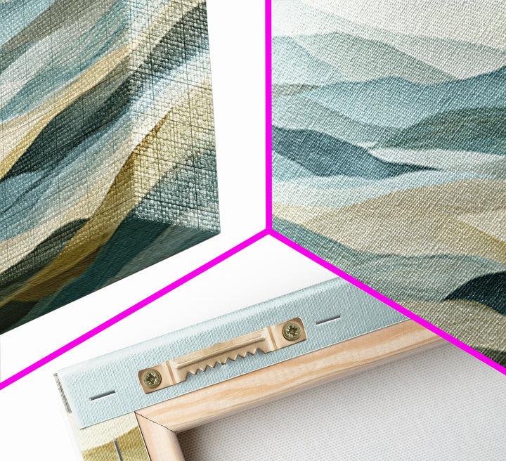 Clean Geometric Art Canvas Print, Dental Office Art, Statement Artwork, Office Decor, Fine Art, Calm, Printable Wall Art, DOA-2x1-4