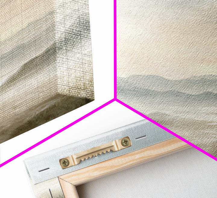 Soft Gradient Sunrise Framed Canvas Print, Dental Office Art, Contemporary Art, Office Decor, Fine Art, Calm, Dental Wall Art, DOA-2x1-40
