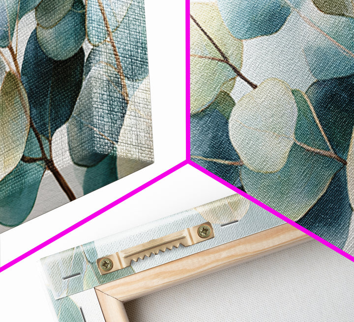 Soft Botanical Eucalyptus Print for Clean Atmosphere Canvas Print, Dental Office Art, Office Wall Art, Office Decor, Calm, DOA-2x1-47