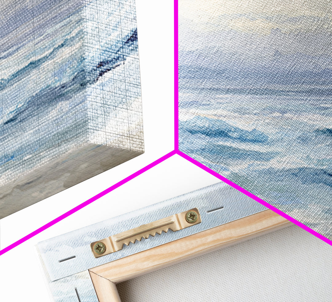 Calming Abstract Ocean Waves Canvas Print, Dental Office Art, Minimalist Decor, Office Decor, Calm, Motivational Poster, DOA-2x1-69