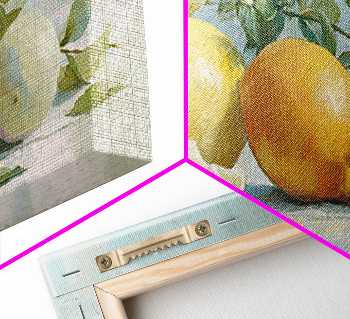 Fresh Citrus and Mint Still Life Framed Canvas Print, Dental Office Art, Medical Office Art, Office Decor, Fine Art, Calm, DOA-2x1-75