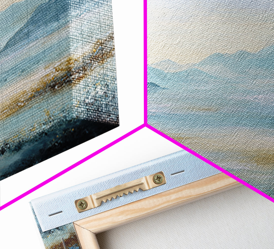 Soft Gradient Sunrise Framed Canvas Print, Dental Office Art, Motivational Poster, Office Decor, Fine Art, Calm, Dentistry Art, DOA-2x1-88