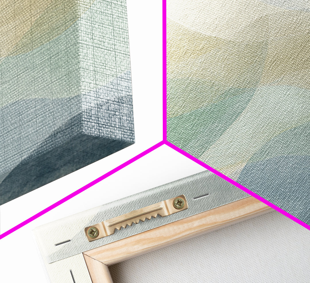 Minimal Smile Curve Abstract Framed Canvas Print, Dental Office Art, Contemporary Art, Office Decor, Abstract Art, Calm, DOA-2x1-97