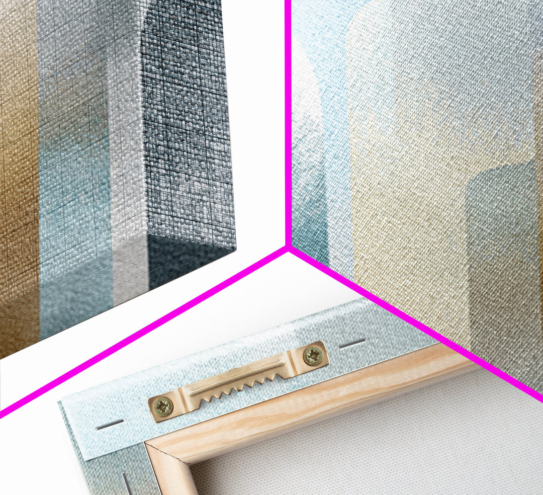 Light Scandinavian Abstract Arches Framed Canvas Print, Dental Office Art, Home Decor, Office Decor, Fine Art, Calm, DOA-2x3-25