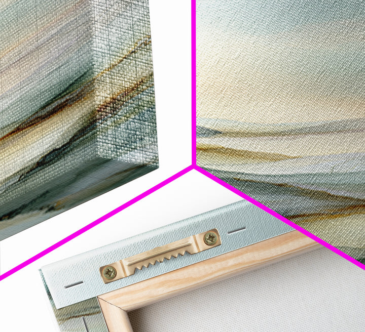 Soft Gradient Sunrise Framed Canvas Print, Dental Office Art, Textured Painting, Office Decor, Calm, Room Decor Aesthetic, DOA-2x3-28