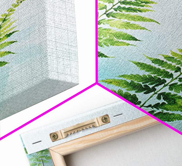 Botanical Fern Study Framed Canvas Print, Dental Office Art, Unique Wall Art, Office Decor, Watercolor Art, Calm, DOA-2x3-3