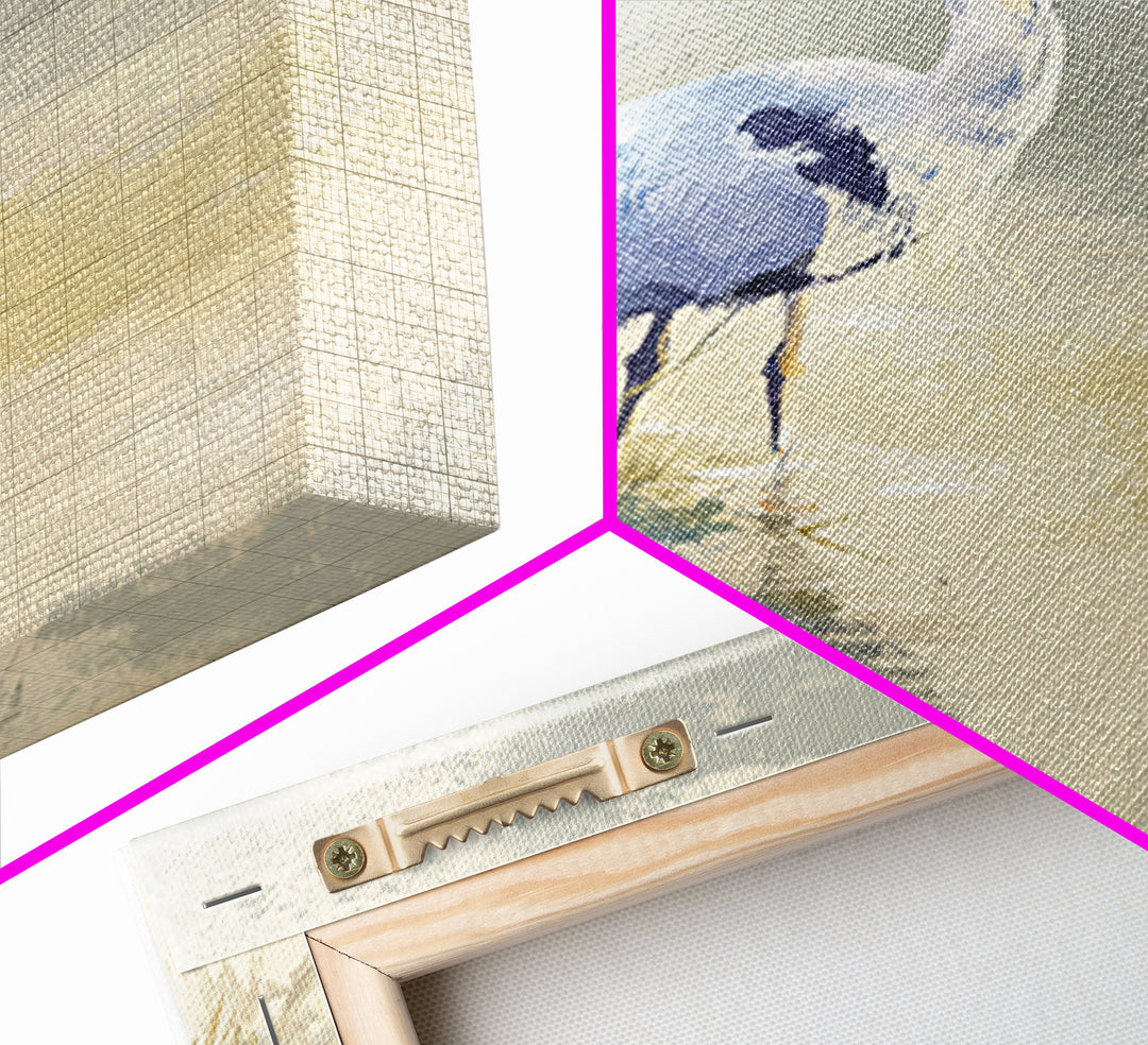 Blue Heron by Calm Marsh Water Canvas Print, Dental Office Art, Dental Art, Office Decor, Fine Art, Calm, Dental Gift, DOA-2x3-31