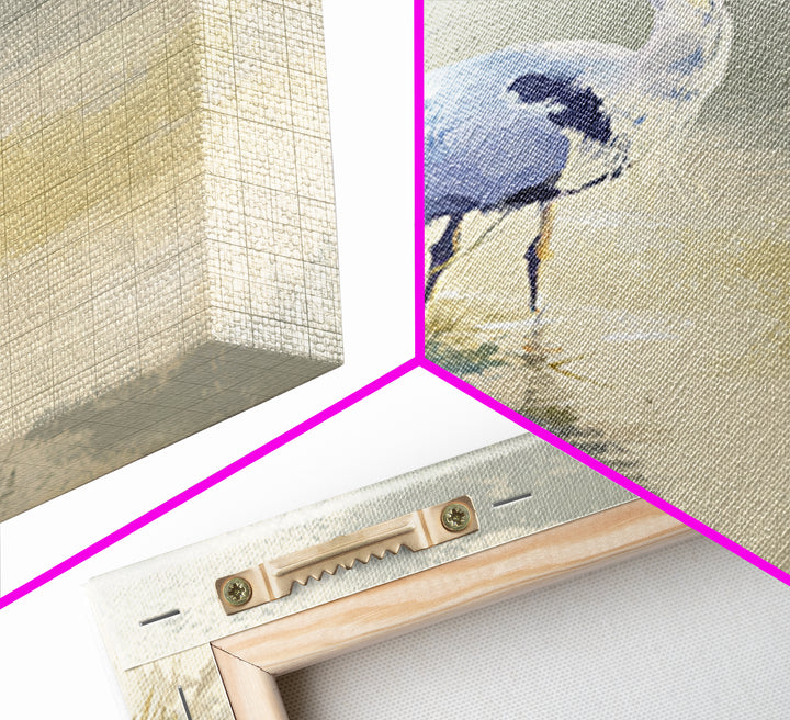 Blue Heron by Calm Marsh Water Canvas Print, Dental Office Art, Dental Art, Office Decor, Fine Art, Calm, Dental Gift, DOA-2x3-31
