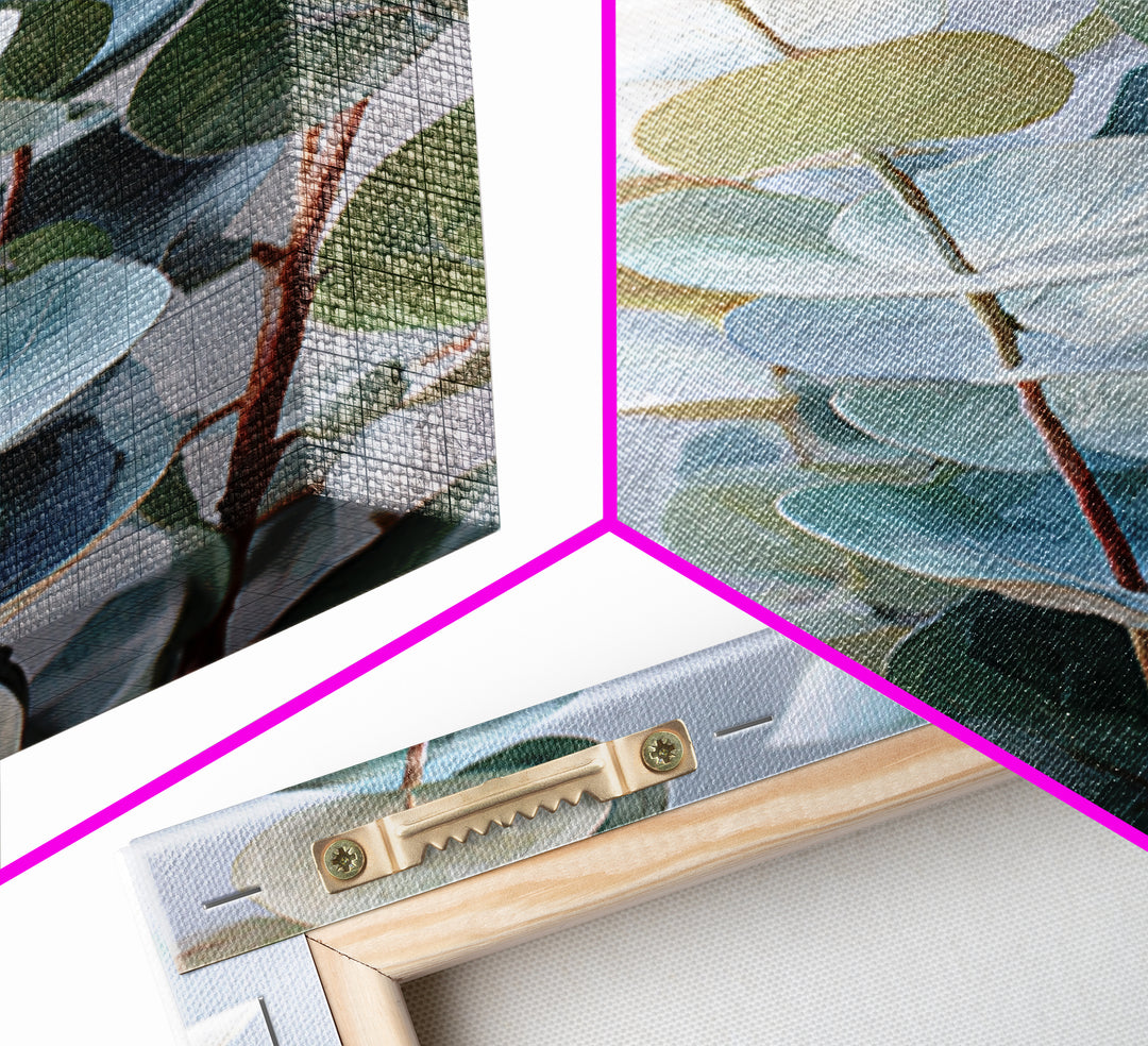 Soft Botanical Eucalyptus Print for Clean Atmosphere Canvas Print, Dental Office Art, Dental Decor, Office Decor, DOA-2x3-35