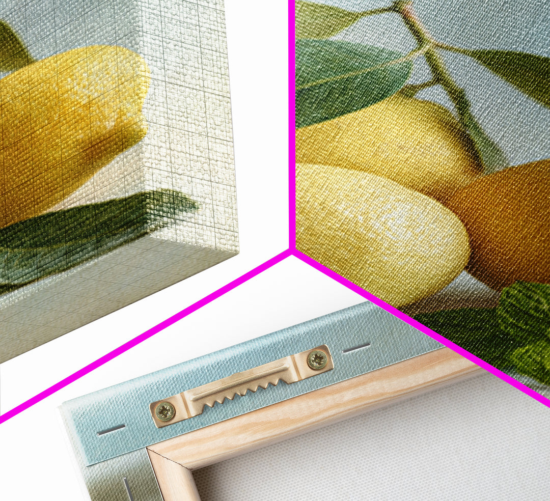Fresh Citrus and Mint Still Life Framed Canvas Print, Dental Office Art, Dentist Art, Office Decor, Watercolor Art, Calm, DOA-2x3-63