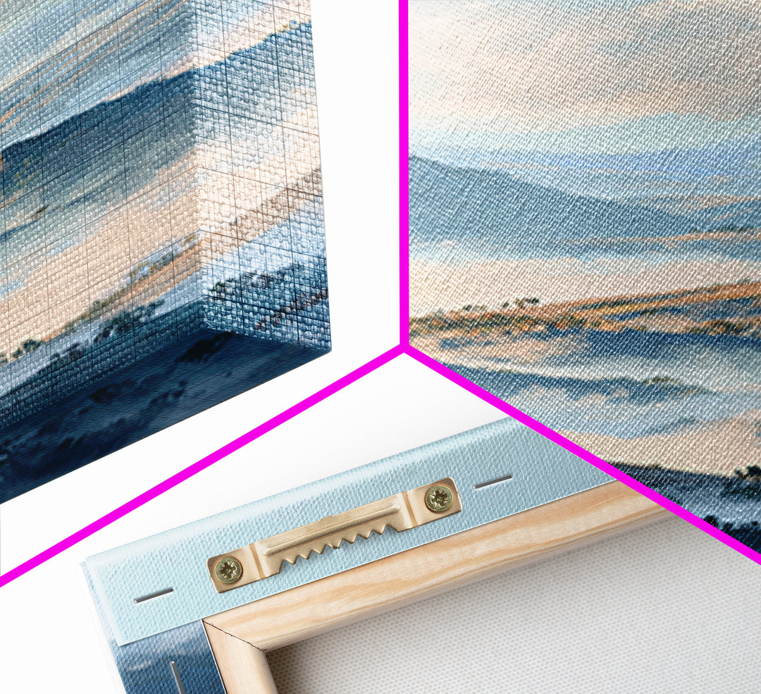Soft Gradient Sunrise Framed Canvas Print, Dental Office Art, Textured Painting, Office Decor, Calm, Room Decor Aesthetic, DOA-2x3-76