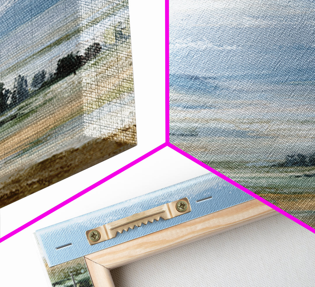 Peaceful Clouds over Open Meadow Framed Canvas Print, Dental Office Art, Wall Art, Office Decor, Calm, Dental Office Decor, DOA-2x3-89