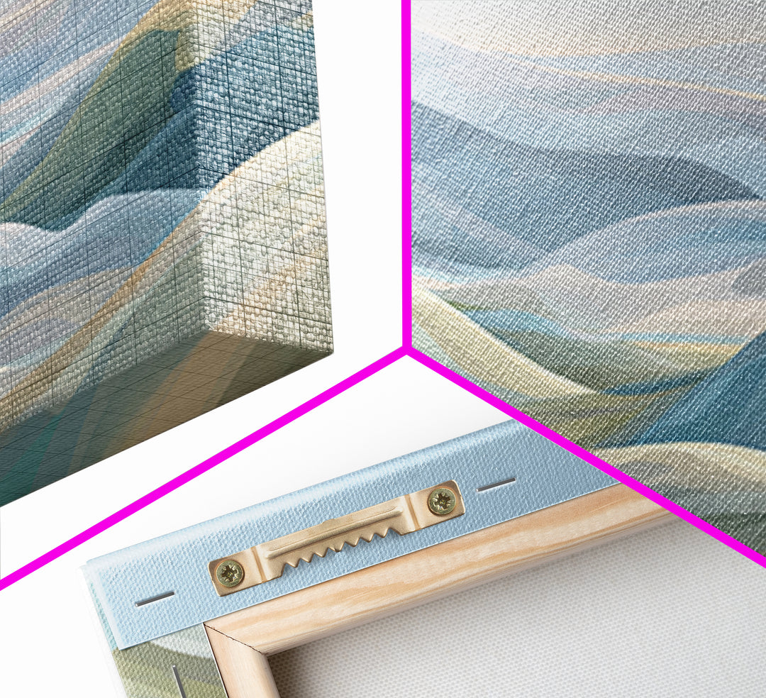 Soft Gradient Sunrise Framed Canvas Print, Dental Office Art, Tooth Art, Office Decor, Calm, Modern Decor, Fine Art Print, DOA-3x1-12