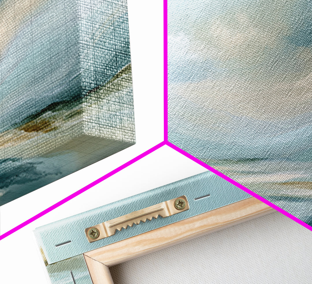 Calming Abstract Ocean Waves Framed Canvas Print, Dental Office Art, Office Decor, Calm, Medical Art, Medical Office Decor, DOA-3x1-17