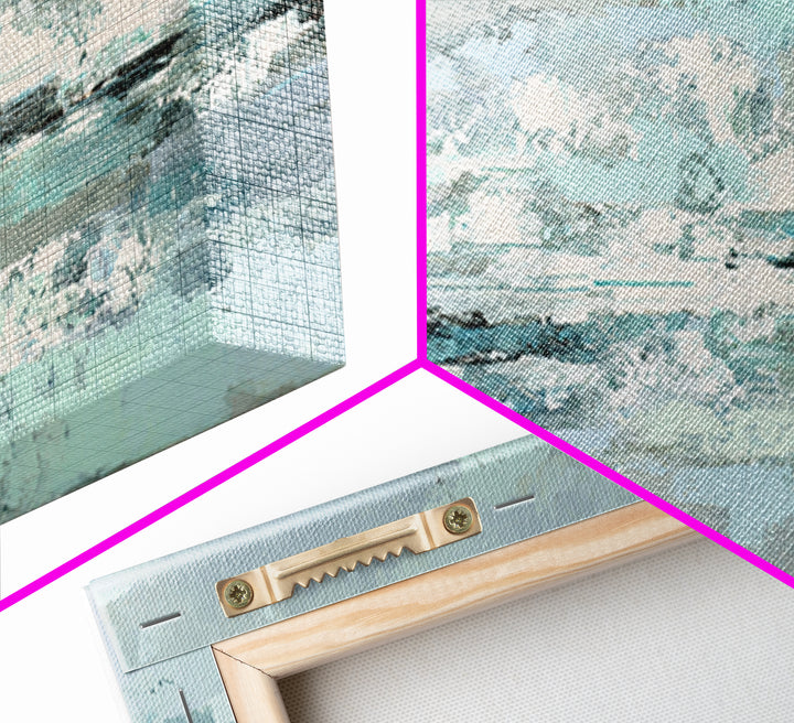 Clean Geometric Art Canvas Print, Dental Office Art, Science Art, Office Decor, Abstract Art, Calm, Boho Decor, DOA-3x1-24