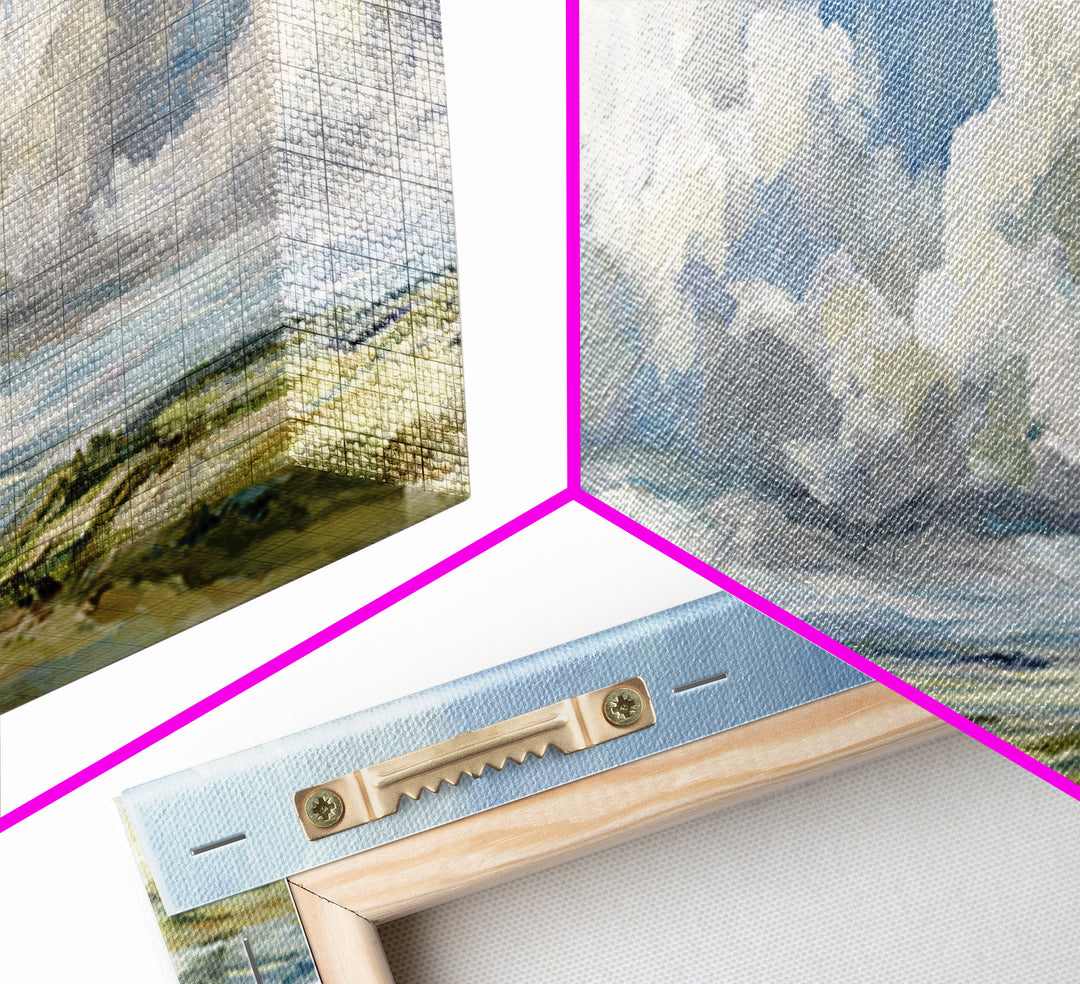 Peaceful Clouds over Open Meadow Canvas Print, Dental Office Art, Office Wall Art, Office Decor, Fine Art, Calm, Medical Decor, DOA-3x1-25