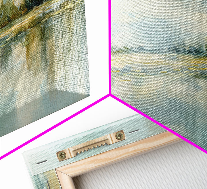 Sunlit Lake with Calming Reflections Canvas Print, Dental Office Art, Gallery Decor, Office Decor, Calm, Minimalist Decor, DOA-3x1-31