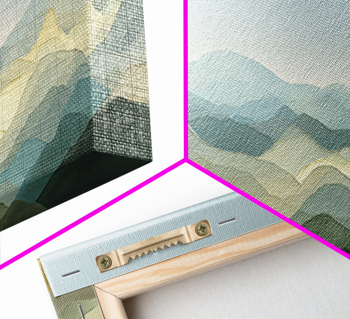 Gentle Mountain Landscape Framed Canvas Print, Dental Office Art, Medical Office Art, Office Decor, Fine Art, Calm, DOA-3x1-44