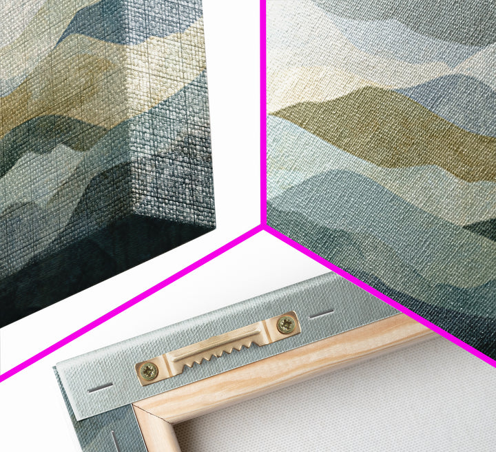 Clean Geometric Art Canvas Print, Dental Office Art, Statement Artwork, Office Decor, Abstract Art, Calm, Printable Wall Art, DOA-3x1-48