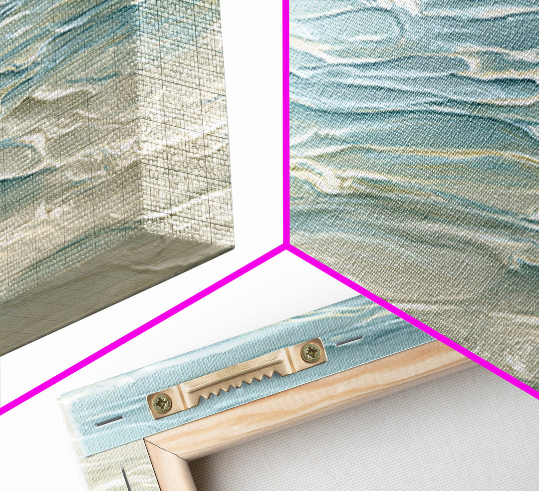 Abstract Water Ripple Pattern Framed Canvas Print, Dental Office Art, Room Decor, Office Decor, Abstract Art, Calm, DOA-3x1-5