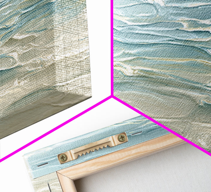 Abstract Water Ripple Pattern Framed Canvas Print, Dental Office Art, Room Decor, Office Decor, Abstract Art, Calm, DOA-3x1-5