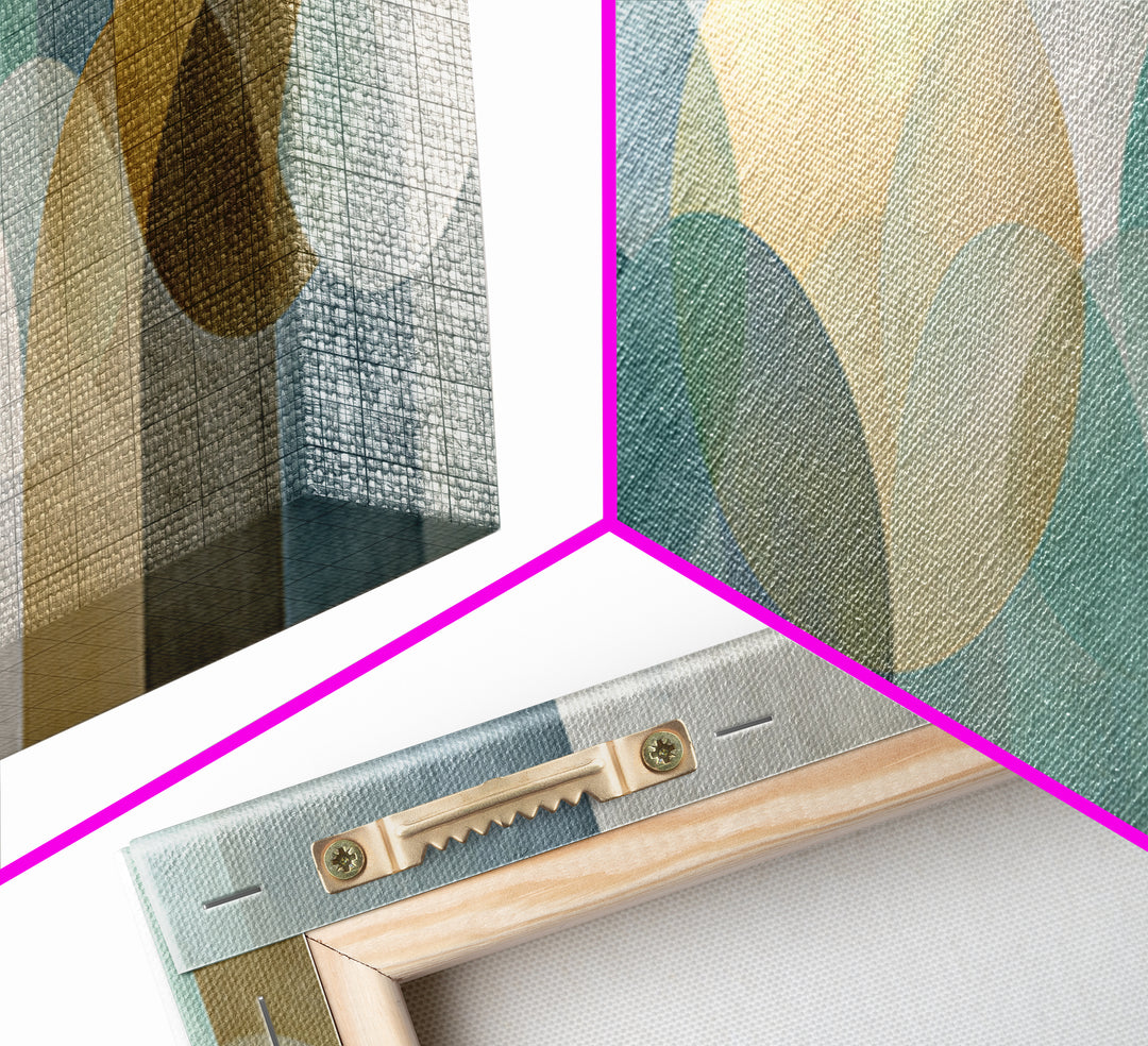 Light Scandinavian Abstract Arches Framed Canvas Print, Dental Office Art, Minimalist Wall Art, Office Decor, Abstract Art, DOA-3x1-57