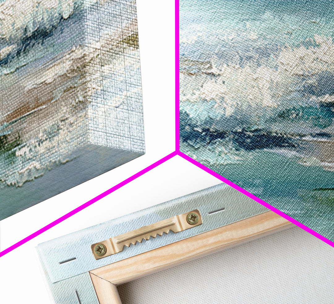 Calming Abstract Ocean Waves Canvas Print, Dental Office Art, Dental, Office Decor, Watercolor Art, Calm, Tooth Art, DOA-3x1-65