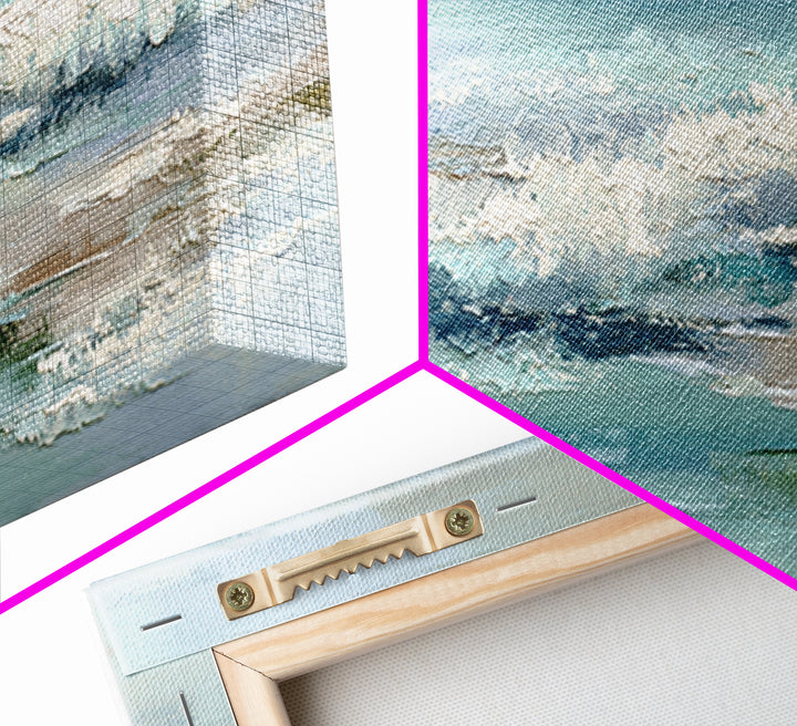 Calming Abstract Ocean Waves Canvas Print, Dental Office Art, Dental, Office Decor, Watercolor Art, Calm, Tooth Art, DOA-3x1-65