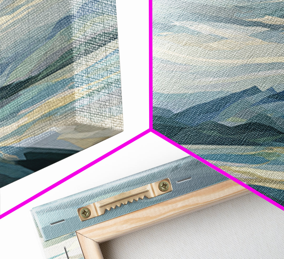 Clean Geometric Art Canvas Print, Dental Office Art, Medical Art, Office Decor, Abstract Art, Calm, Medical Office Art, DOA-3x1-96