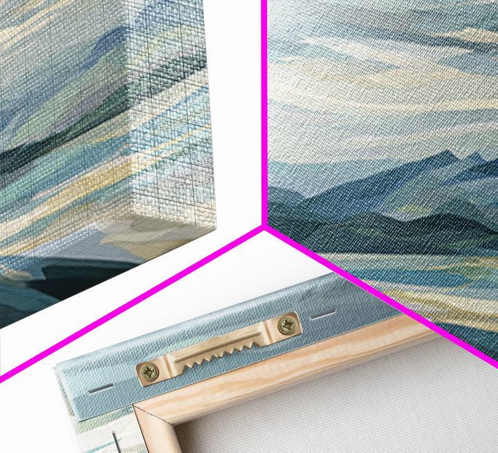 Clean Geometric Art Canvas Print, Dental Office Art, Medical Art, Office Decor, Abstract Art, Calm, Medical Office Art, DOA-3x1-96