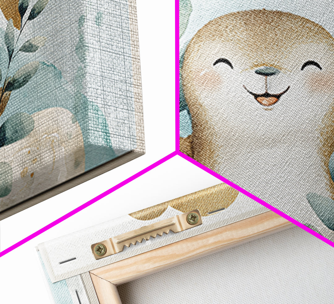 Cheerful Animal Dentist Themed Character Without Text Canvas Print, Dental Office Art, Digital Print, Office Decor, Calm, DOA-3x2-30