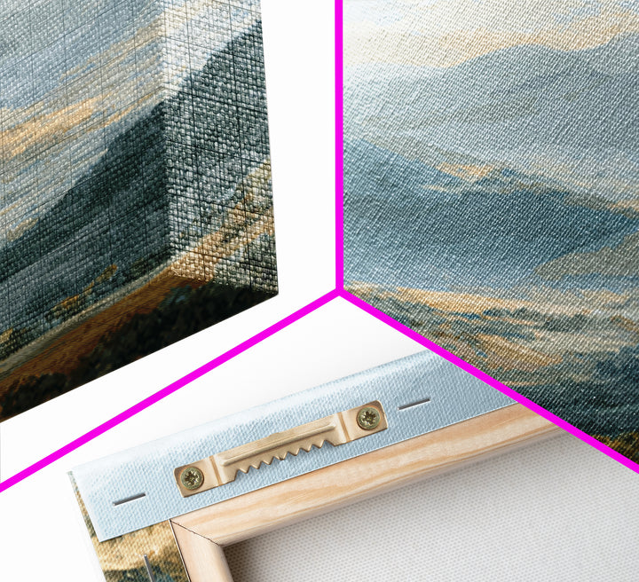 Gentle Mountain Landscape Canvas Print, Dental Office Art, Minimalist Decor, Office Decor, Oil Painting, Calm, DOA-3x2-32