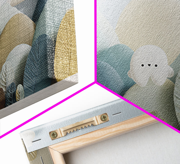 Playful Tooth Shaped Character Canvas Print, Dental Office Art, Office Wall Art, Office Decor, Abstract Art, Calm, DOA-3x2-58