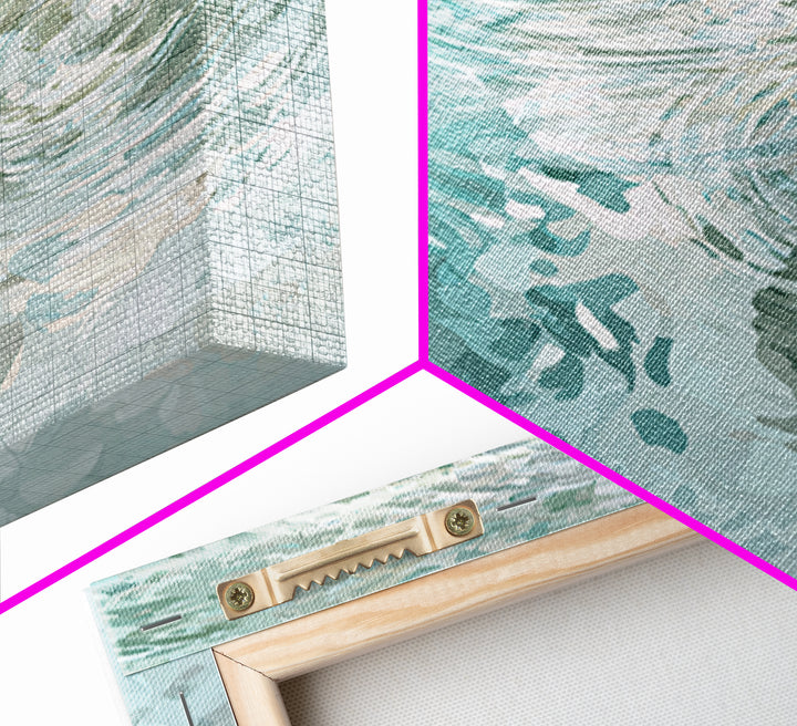Abstract Water Ripple Pattern Framed Canvas Print, Dental Office Art, Unique Wall Art, Office Decor, Abstract Art, Calm, DOA-3x2-65