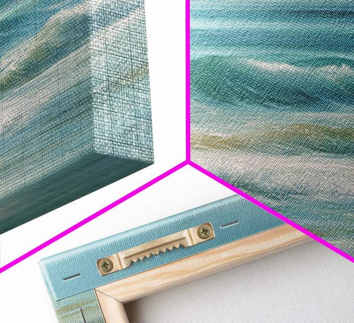 Calming Abstract Ocean Waves Framed Canvas Print, Dental Office Art, Dental Hygiene, Office Decor, Calm, Medical Office Art, DOA-3x2-77