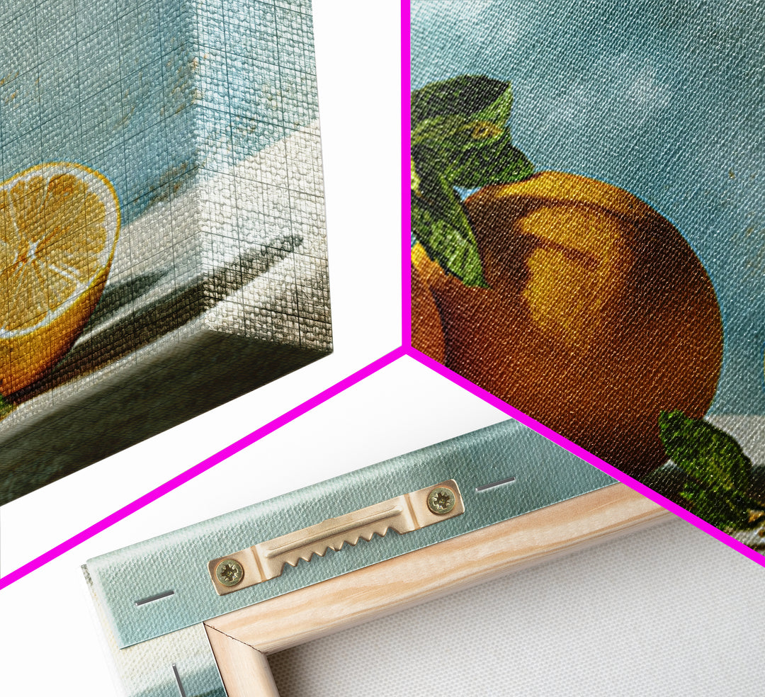 Fresh Citrus and Mint Still Life Canvas Print, Dental Office Art, Printable Digital, Office Decor, Calm, Neutral Decor, DOA-3x2-83