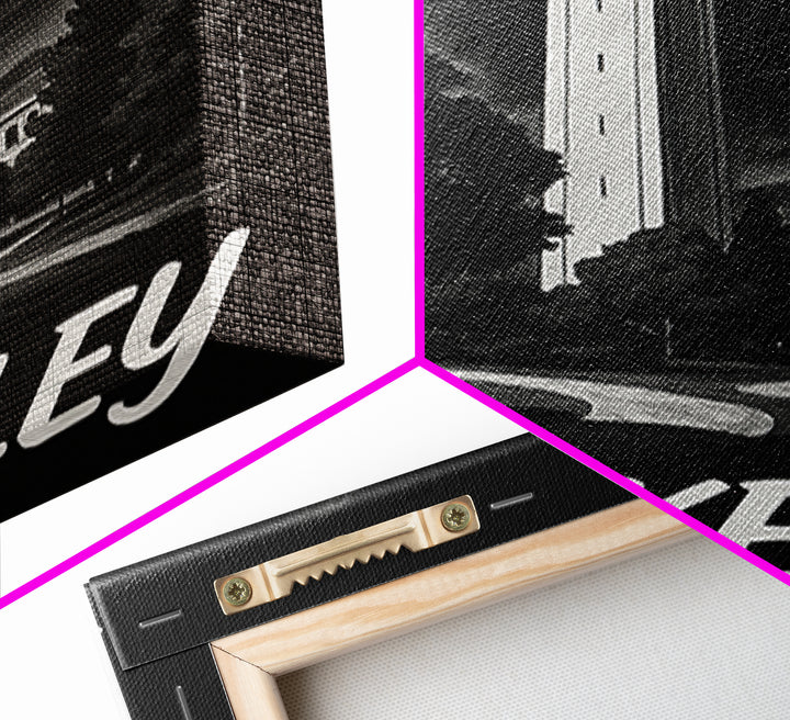 Berkeley Travel Poster, Canvas Print, Night Street Poster Art, Berkeley Wall Art, Home Office Decor, Travel Wall Decor, Gift For Travelers