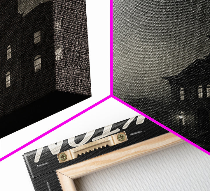 Brockton Massachusetts Travel Poster, Canvas Print, Vintage Noir Poster Art, Brockton City Art, Travel Prints, Travel Wall Art, Art Print