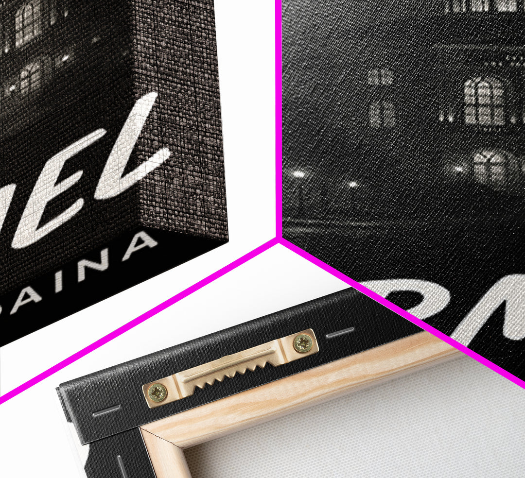 Carmel Indiana Travel Poster, Canvas Print, Vintage Noir Poster Art, Carmel Travel Art, Travel Art, Retro Travel Print, Mid Century Wall Art