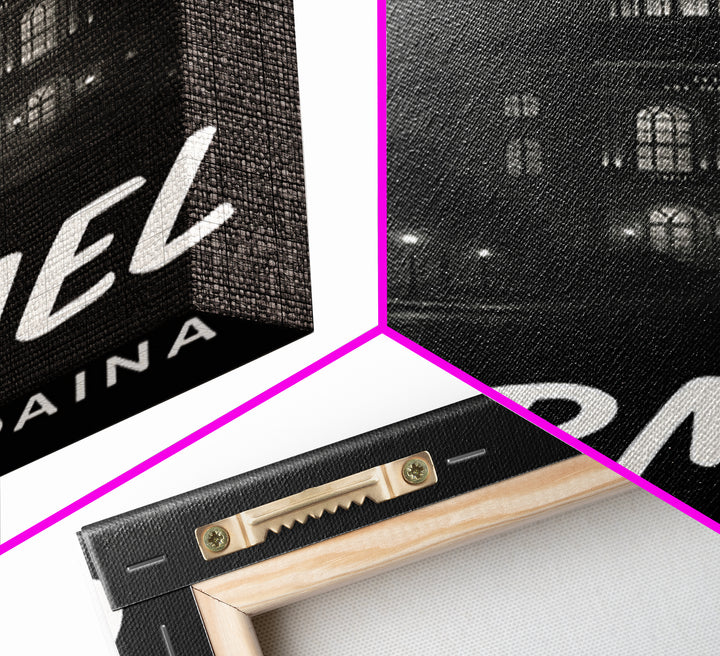 Carmel Indiana Travel Poster, Canvas Print, Vintage Noir Poster Art, Carmel Travel Art, Travel Art, Retro Travel Print, Mid Century Wall Art