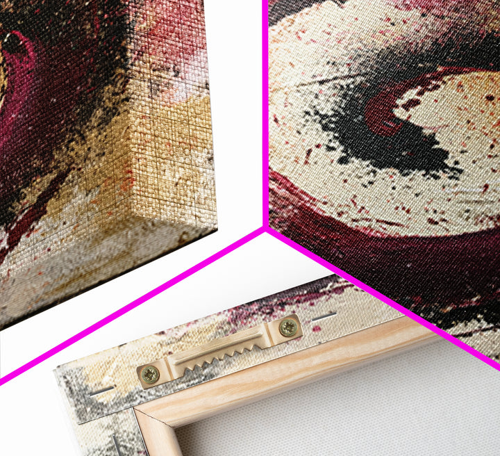 Abstract Red Wine Swirl Canvas Print, Dining Room Art, Printable Art, Dining Room Decor, Abstract Art, Dining, Coastal Wall Art, DRA-1x1-18