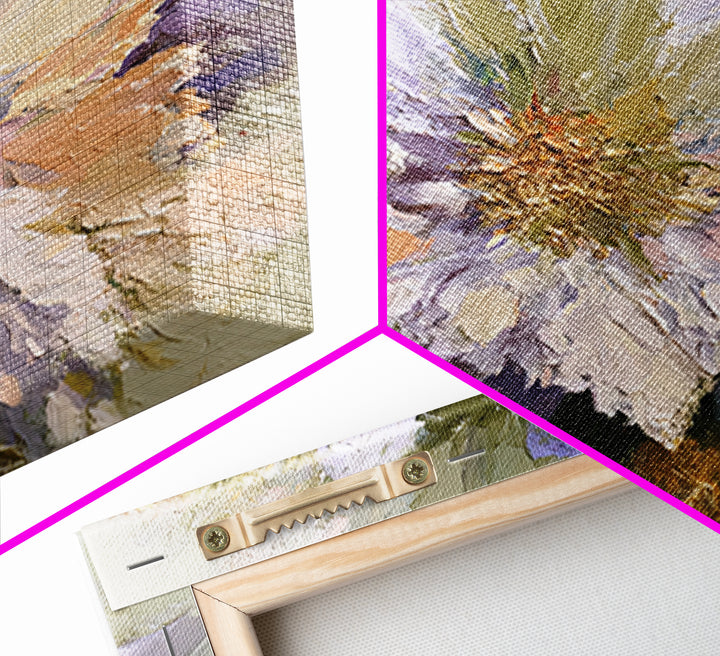 Large Floral Centerpiece Framed Canvas Print, Dining Room Art, Kitchen Art, Dining Room Decor, Oil Painting, Dining, DRA-1x1-2