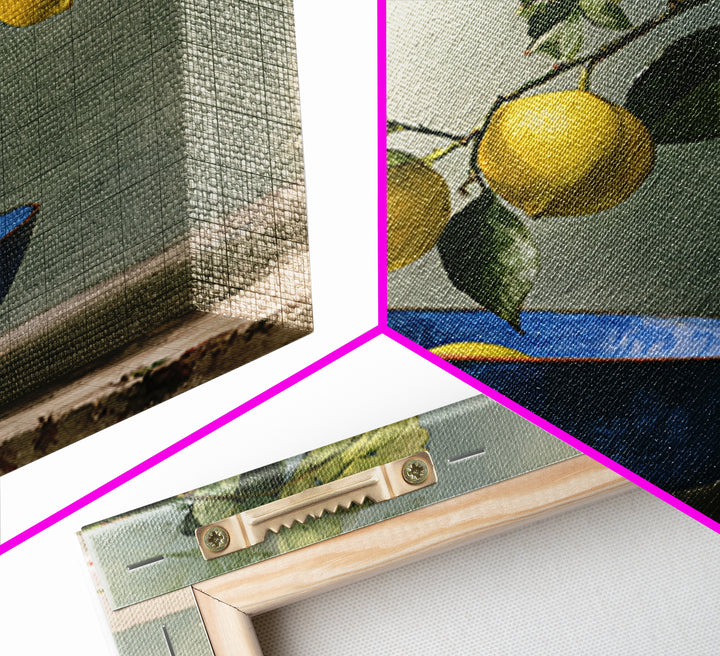 Italian Lemon Branch Framed Canvas Print, Dining Room Art, Trendy Wall Art, Dining Room Decor, Fine Art, Dining, DRA-1x1-29
