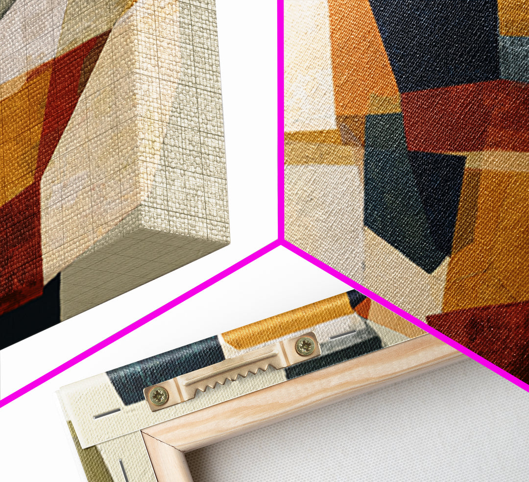 Abstract Composition in Appetite Friendly Warm Tones Canvas Print, Dining Room Art, Dining Room Decor, Abstract Art, Dining, DRA-1x1-4