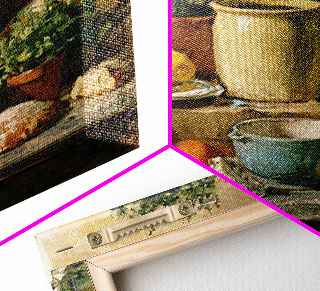 Modern Kitchen Herbs Canvas Print, Dining Room Art, Fine Art Print, Dining Room Decor, Fine Art, Dining, Fall Decor, DRA-1x1-81