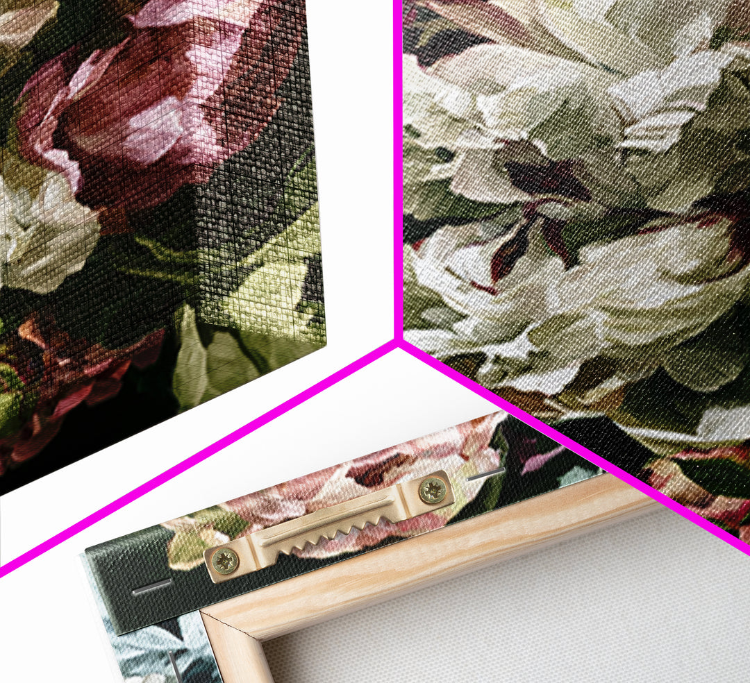 Large Floral Centerpiece Canvas Print, Dining Room Art, Wall Decor, Dining Room Decor, Fine Art, Dining, Contemporary Art, DRA-1x1-98