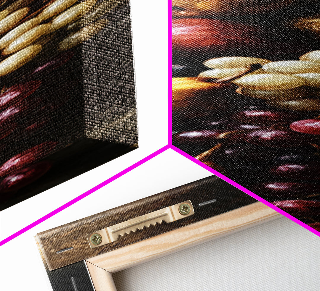Classical Fruit Still Life Canvas Print, Dining Room Art, Trendy Wall Art, Dining Room Decor, Fine Art, Dining, DRA-1x3-13