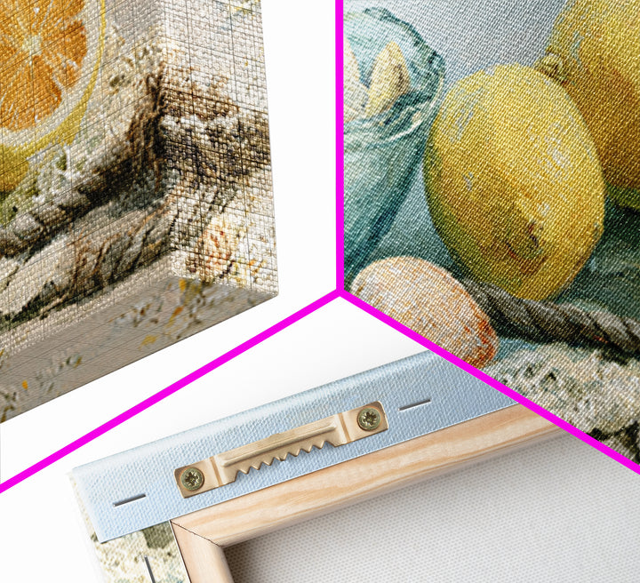 Shellfish and Lemon Still Life Framed Canvas Print, Dining Room Art, Luxury Decor, Dining Room Decor, Fine Art, Dining, DRA-2x1-12