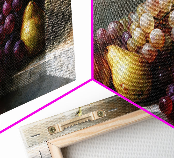 Classical Fruit Still Life Canvas Print, Dining Room Art, Luxury Decor, Dining Room Decor, Oil Painting, Dining, DRA-2x1-21